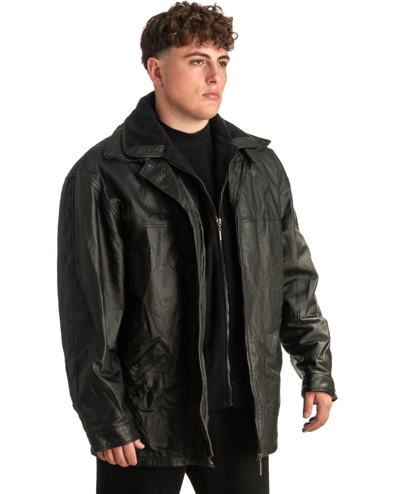 Γνήσιο Ανδρικό Δερμάτινο Μπουφάν - T392