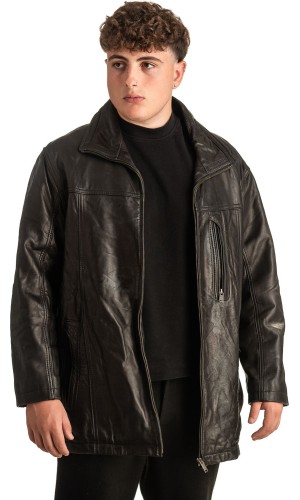 Γνήσιο Ανδρικό Δερμάτινο Μπουφάν - T393