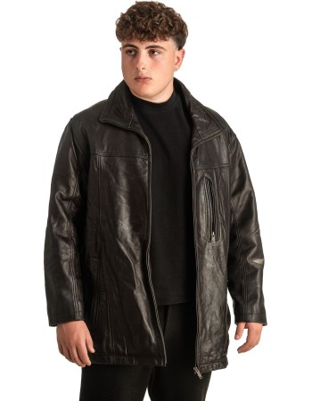 Γνήσιο Ανδρικό Δερμάτινο Μπουφάν - T393