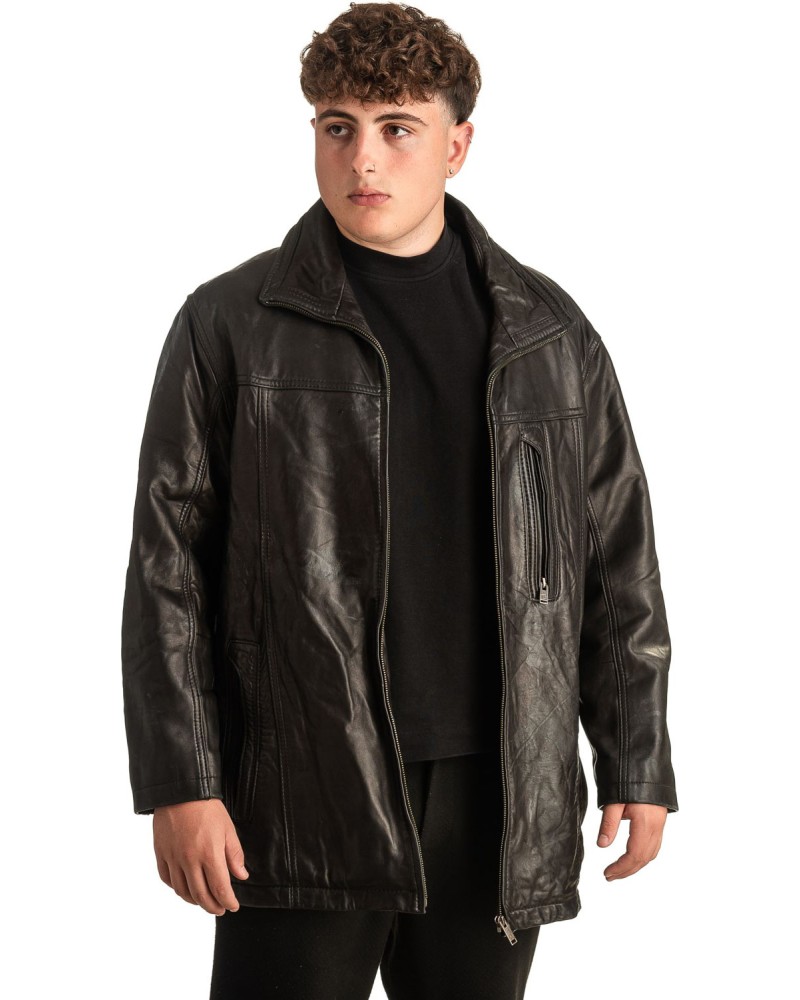 Γνήσιο Ανδρικό Δερμάτινο Μπουφάν - T393