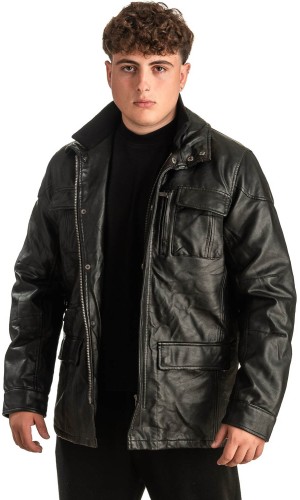 Γνήσιο Ανδρικό Δερμάτινο Μπουφάν - T394