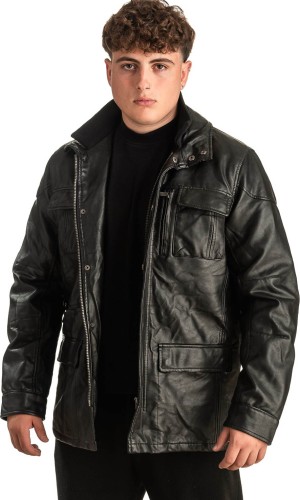 Γνήσιο Ανδρικό Δερμάτινο Μπουφάν - T394