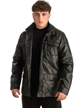 Γνήσιο Ανδρικό Δερμάτινο Μπουφάν - T394