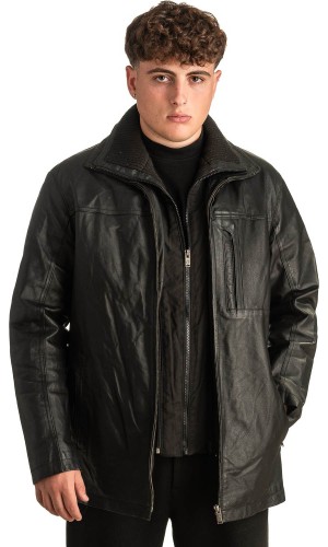 Γνήσιο Ανδρικό Δερμάτινο Μπουφάν - T396