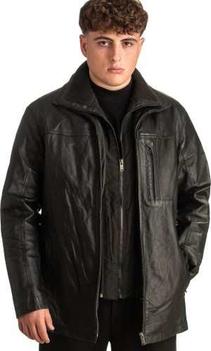 Γνήσιο Ανδρικό Δερμάτινο Μπουφάν - T396