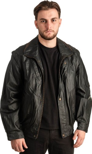 Γνήσιο Ανδρικό Δερμάτινο Μπουφάν - T400