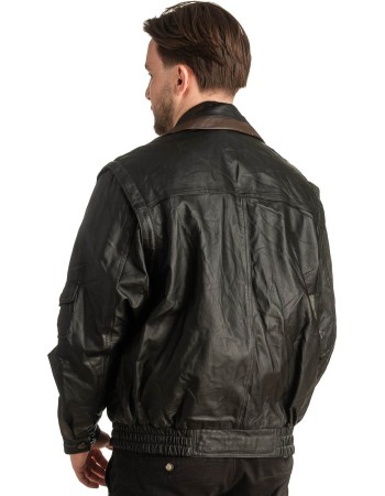 Γνήσιο Ανδρικό Δερμάτινο Μπουφάν - T400