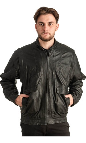 Γνήσιο Ανδρικό Δερμάτινο Μπουφάν - T402