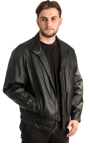 Γνήσιο Ανδρικό Δερμάτινο Μπουφάν - T406