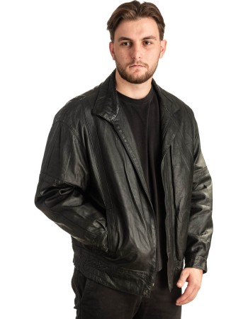 Γνήσιο Ανδρικό Δερμάτινο Μπουφάν - T406