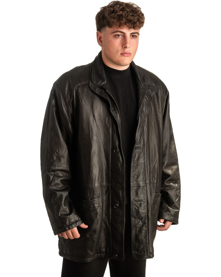 Γνήσιο Ανδρικό Δερμάτινο Μπουφάν - T407