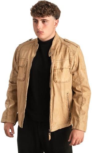 Γνήσιο Ανδρικό Δερμάτινο Μπουφάν - T410