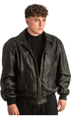 Γνήσιο Ανδρικό Δερμάτινο Μπουφάν - T411