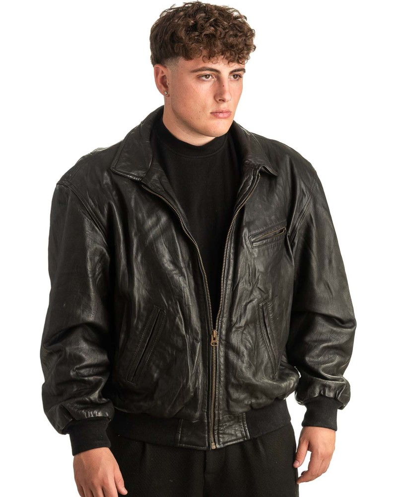 Γνήσιο Ανδρικό Δερμάτινο Μπουφάν - T411