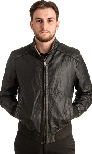 Γνήσιο Ανδρικό Δερμάτινο Μπουφάν - T413