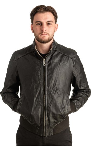 Γνήσιο Ανδρικό Δερμάτινο Μπουφάν - T413