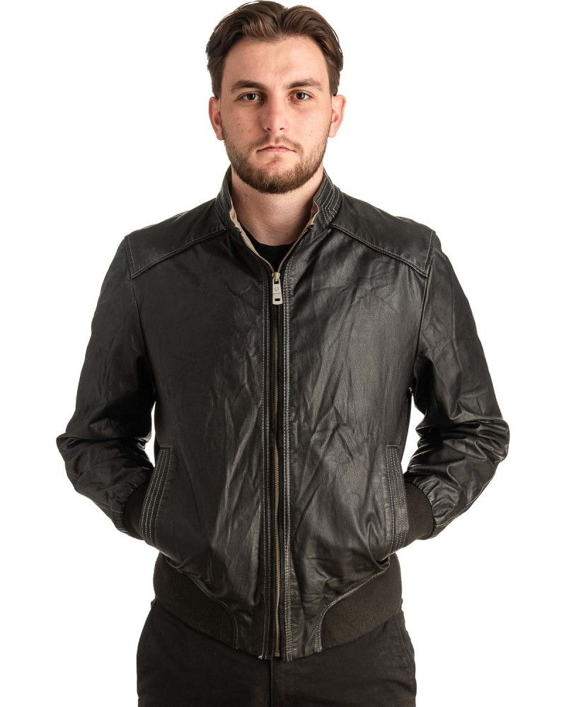 Γνήσιο Ανδρικό Δερμάτινο Μπουφάν - T413