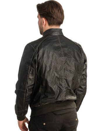 Γνήσιο Ανδρικό Δερμάτινο Μπουφάν - T413