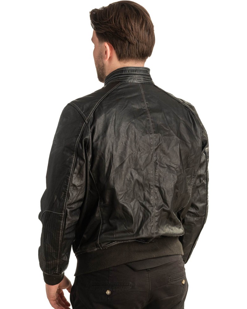 Γνήσιο Ανδρικό Δερμάτινο Μπουφάν - T413