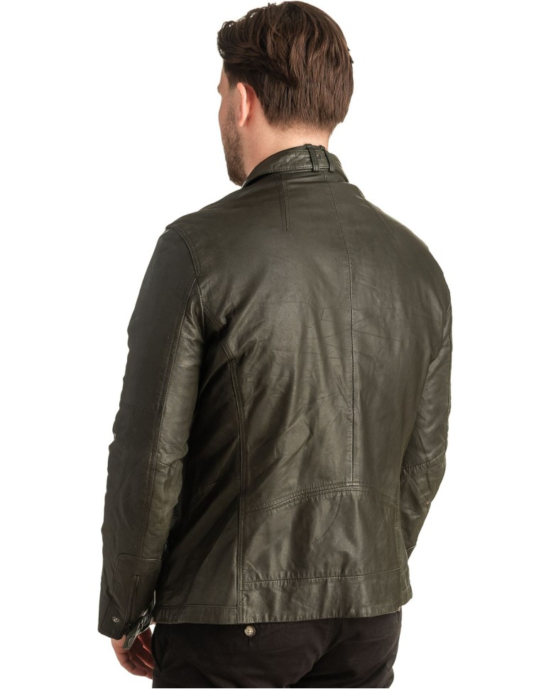 Γνήσιο Ανδρικό Δερμάτινο Μπουφάν - T416