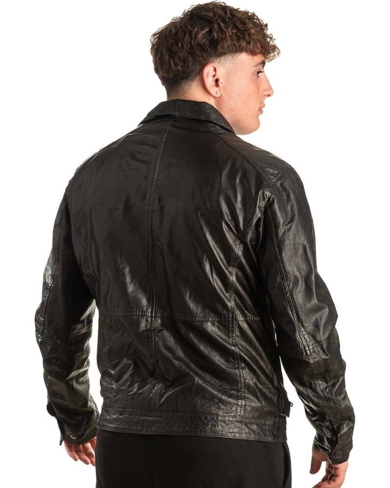 Γνήσιο Ανδρικό Δερμάτινο Μπουφάν - T417