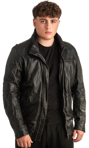 Γνήσιο Ανδρικό Δερμάτινο Μπουφάν - T419