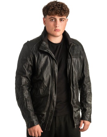 Γνήσιο Ανδρικό Δερμάτινο Μπουφάν - T419