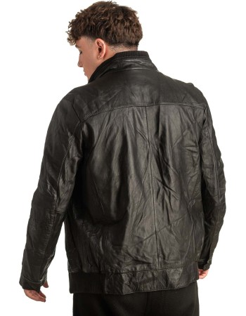Γνήσιο Ανδρικό Δερμάτινο Μπουφάν - T419