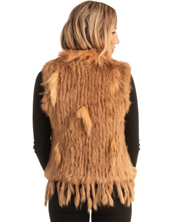 Γνήσια Γυναικεία Φυσική Γούνα Γιλέκο - T42