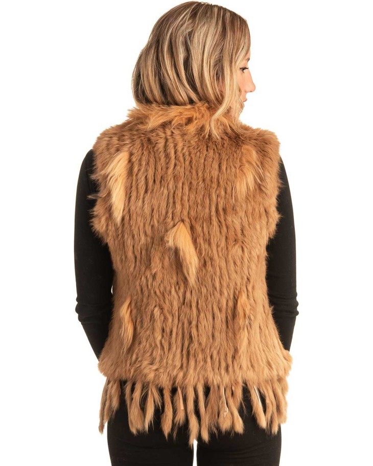 Γνήσια Γυναικεία Φυσική Γούνα Γιλέκο - T42