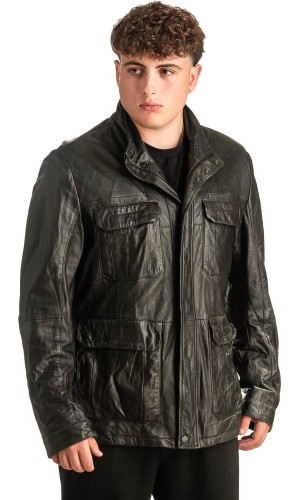 Γνήσιο Ανδρικό Δερμάτινο Μπουφάν - T420