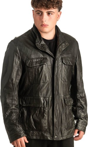 Γνήσιο Ανδρικό Δερμάτινο Μπουφάν - T420