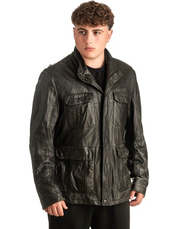 Γνήσιο Ανδρικό Δερμάτινο Μπουφάν - T420