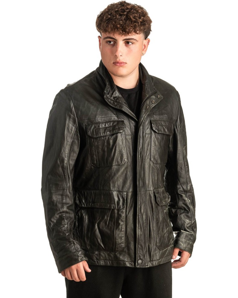 Γνήσιο Ανδρικό Δερμάτινο Μπουφάν - T420