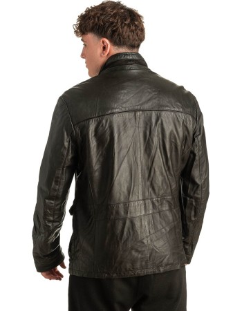 Γνήσιο Ανδρικό Δερμάτινο Μπουφάν - T420
