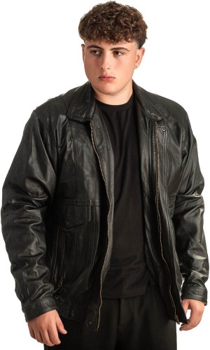 Γνήσιο Ανδρικό Δερμάτινο Μπουφάν - T421