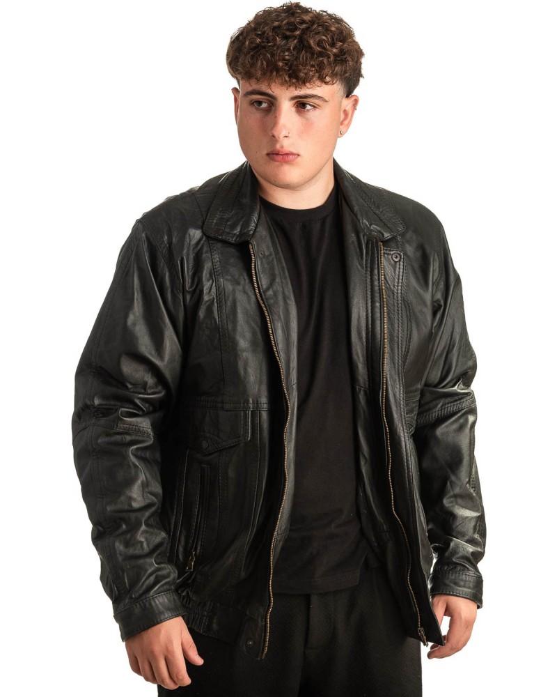 Γνήσιο Ανδρικό Δερμάτινο Μπουφάν - T421