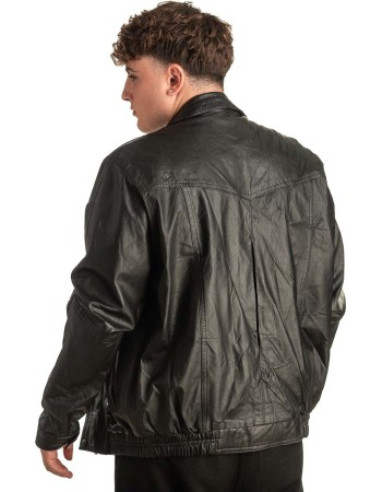 Γνήσιο Ανδρικό Δερμάτινο Μπουφάν - T421