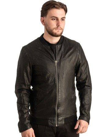 Γνήσιο Ανδρικό Δερμάτινο Μπουφάν - T422
