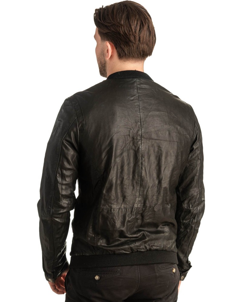 Γνήσιο Ανδρικό Δερμάτινο Μπουφάν - T422