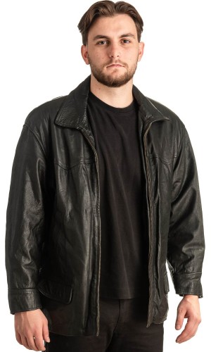 Γνήσιο Ανδρικό Δερμάτινο Μπουφάν - T423