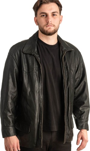 Γνήσιο Ανδρικό Δερμάτινο Μπουφάν - T423