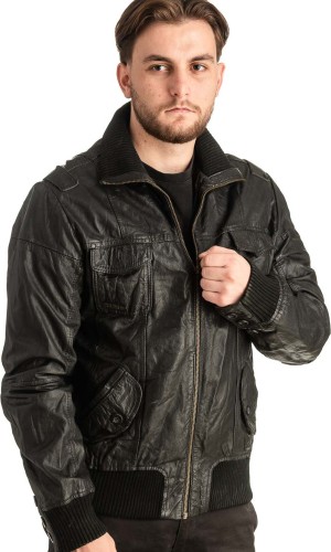 Γνήσιο Ανδρικό Δερμάτινο Μπουφάν - T424