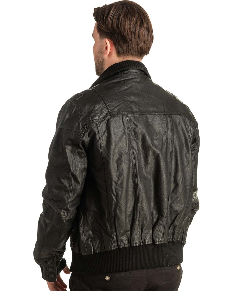 Γνήσιο Ανδρικό Δερμάτινο Μπουφάν - T424