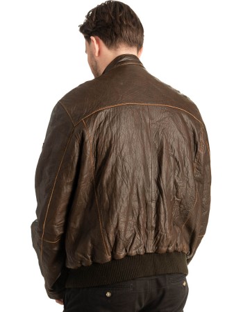 Γνήσιο Ανδρικό Δερμάτινο Μπουφάν - T426
