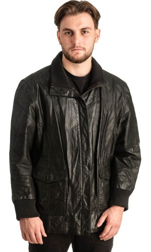 Γνήσιο Ανδρικό Δερμάτινο Μπουφάν - T428