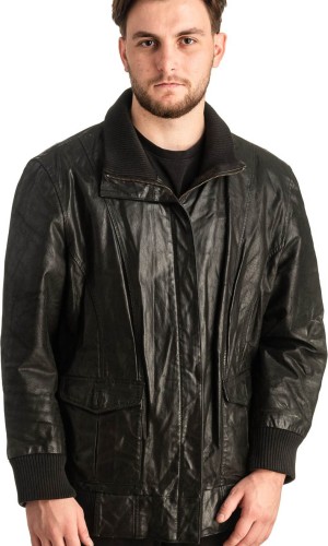 Γνήσιο Ανδρικό Δερμάτινο Μπουφάν - T428