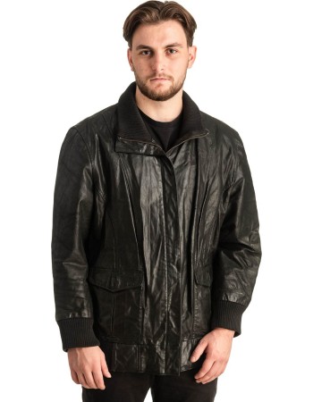 Γνήσιο Ανδρικό Δερμάτινο Μπουφάν - T428