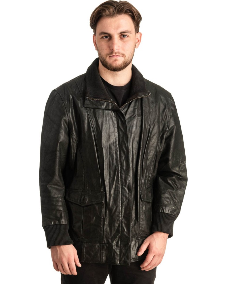 Γνήσιο Ανδρικό Δερμάτινο Μπουφάν - T428