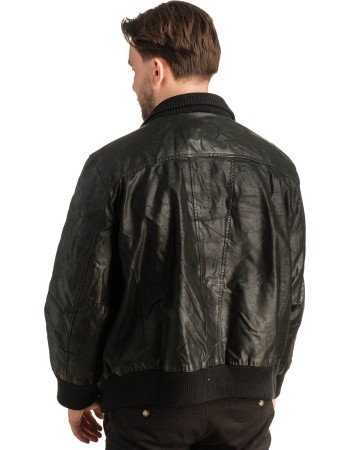 Γνήσιο Ανδρικό Δερμάτινο Μπουφάν - T428